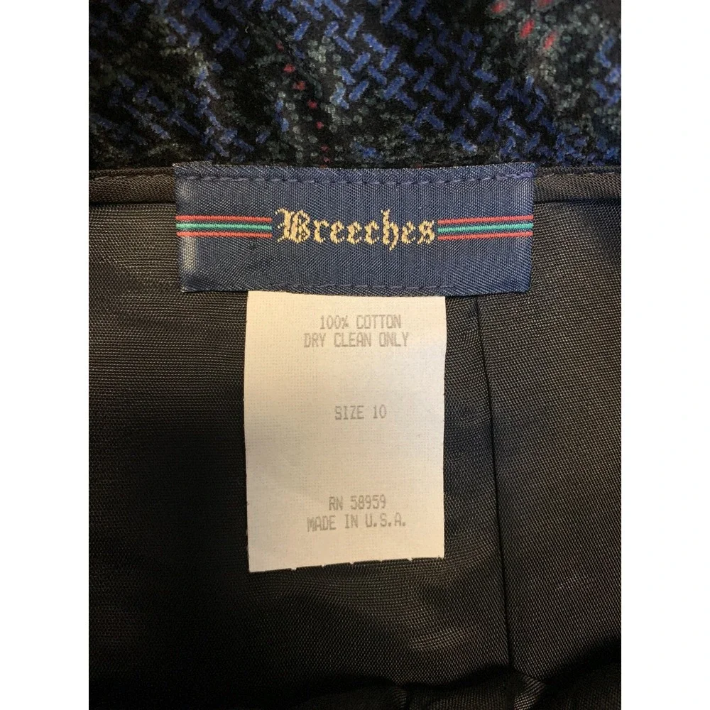 Vintage Breeches Long Modest Pencil Skirt Crushed Velvet Women's 27